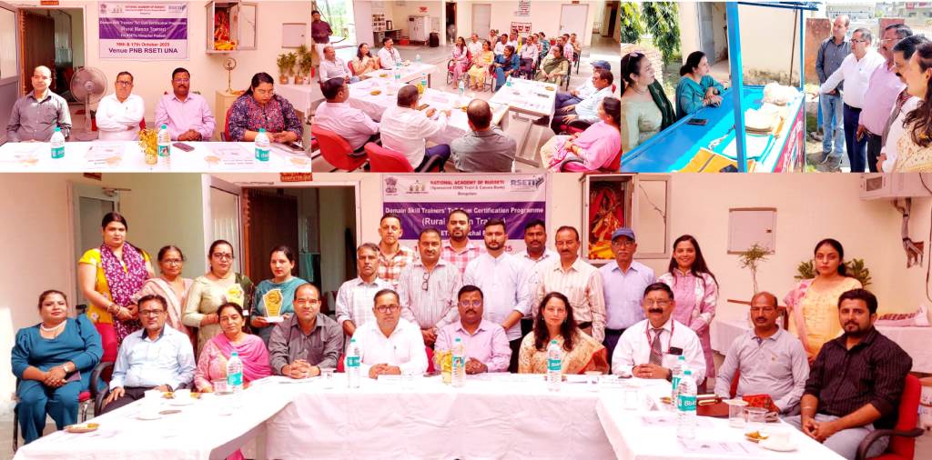 A twoday training workshop on construction and masonry work began at PNB RSETI Una